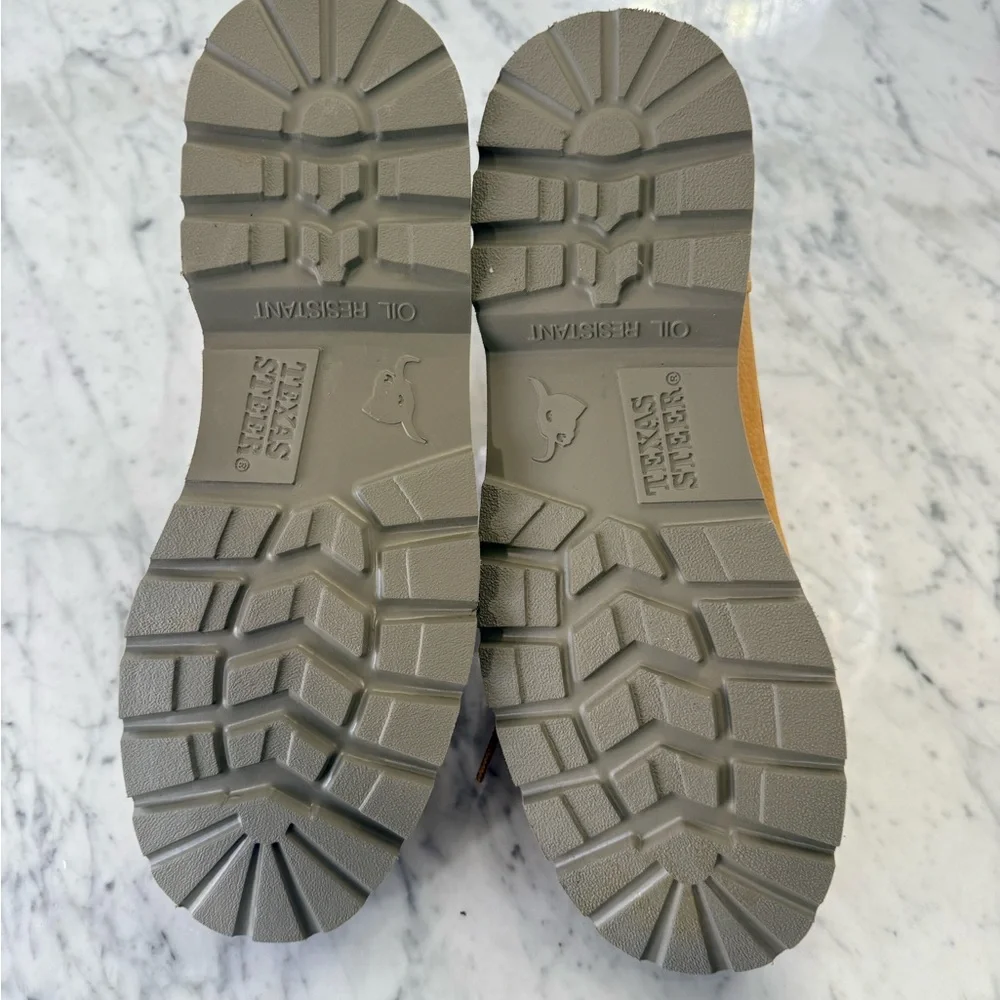 NWT Texas Steer Steel Toe Tan Leather Men's Work Boots Size 11 - Picture 10 of 10